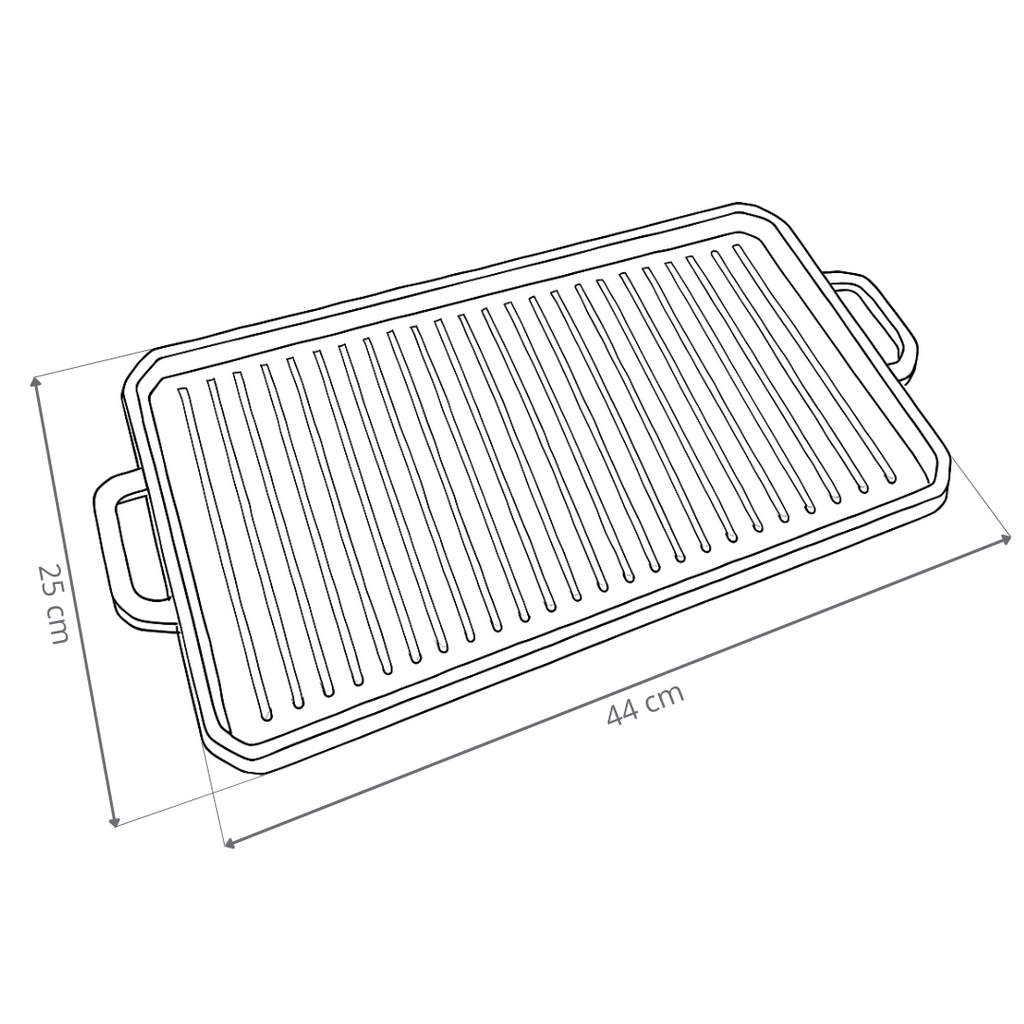 PLANCHA RAYADA RECTANGULAR ENLOZADA LOZAFER