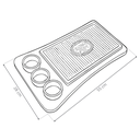 PLANCHA TERMICA PULPERIA 1810 RECTANGULAR ESTRILLADA - DIPS MEDIANOS - 55X28CM