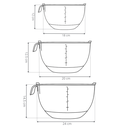 SET X 3 BOWLS REPOSTEROS CON TAPA HOME CONCEPT COLOR