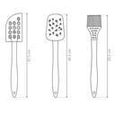 SET X3 UTENSILLOS SILICONA MANGO MADERA