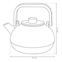 TETERA DE HIERRO FULL BLACK C/MADERA BAMBOO 0.9 L COLOR