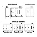 HELADERA CARNICERA - MODELO 154 - ACERO INOXIDABLE - FRIO FORZADO - PUERTAS (2 CHICAS, 2LARGAS) - (1,5HP)