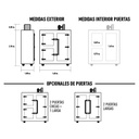 HELADERA CARNICERA - MODELO 73 - ACERO INOXIDABLE - FRIO FORZADO - PUERTAS (2 CHICAS /1 LARGA) - (1/2HP)