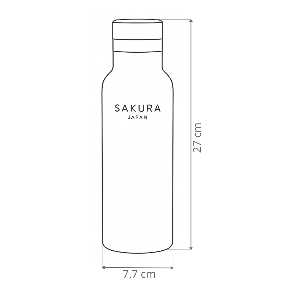 BOTELLA TERMICA SAKURA 750ML - NEGRO MATE