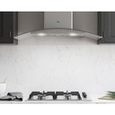CAMPANA LACAR CRISTAL 75 VIDRIO CURVO - ACERO INOXIDABLE - 3 VELOCIDADES - CON MOTOR