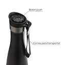 TERMO / BOTELLA TERMICA SAKURA WAVY NEGRA 750 ML