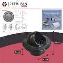 REJILLA  VENTILACION 4^PULG PLASTICA NEGRA  AIRBLOW