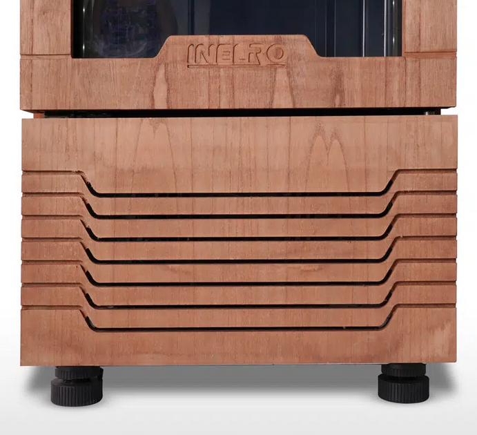 INELRO HELADERA EXHIBIDORA MT 11 NORDICA BLACK  REVESTIMIENTO EXTERIOR EN MADERA. INTERIOR EN CHAPA COLOR NEGRO.2050X574X570