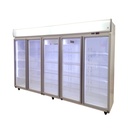 HELADERA EXHIBIDORA VERTICAL 5 PUERTAS - (1HP) CON COMBISTATO