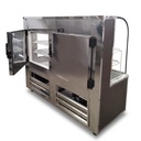 HELADERA PANADERA VIDRIO CURVO 1.80 M - C/COMBISTATO FRIO ESTATICO - ESTANTE REJILLAS - (1/2HP)