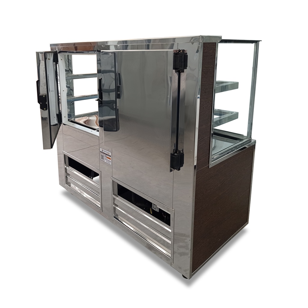 HELADERA PANADERA PECERA 1,80 M - FRIO FORZADO - 2 ESTANTES VIDRIO - (1/2HP)