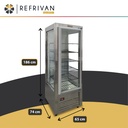 HELADERA PANADERA VERTICAL CUBO - C/COMBISTATO FRIO FORZADO - 5 ESTANTE REJILLAS - (1/2HP)