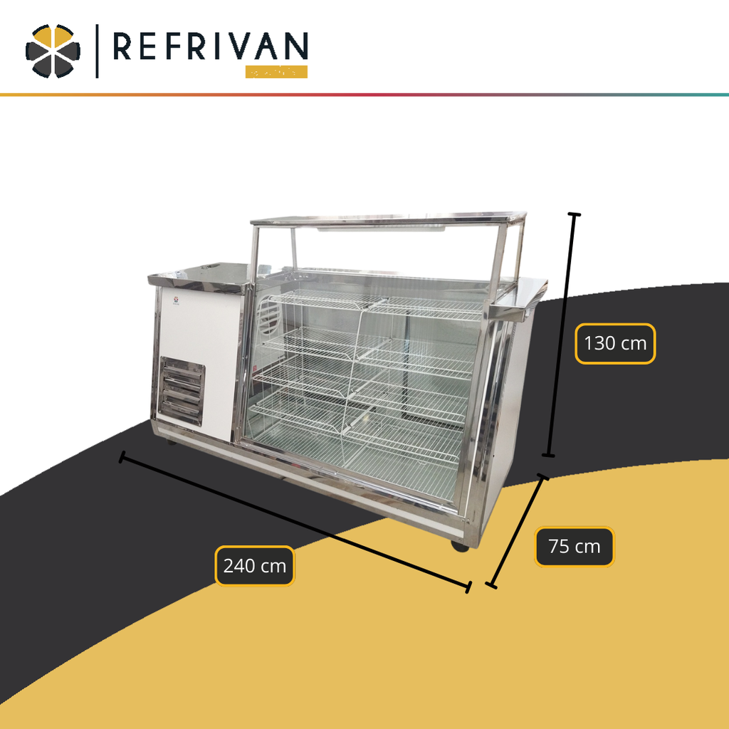 HELADERA SUPERNOVA 2.40 M FRIO FORZADO - (1/2HP)