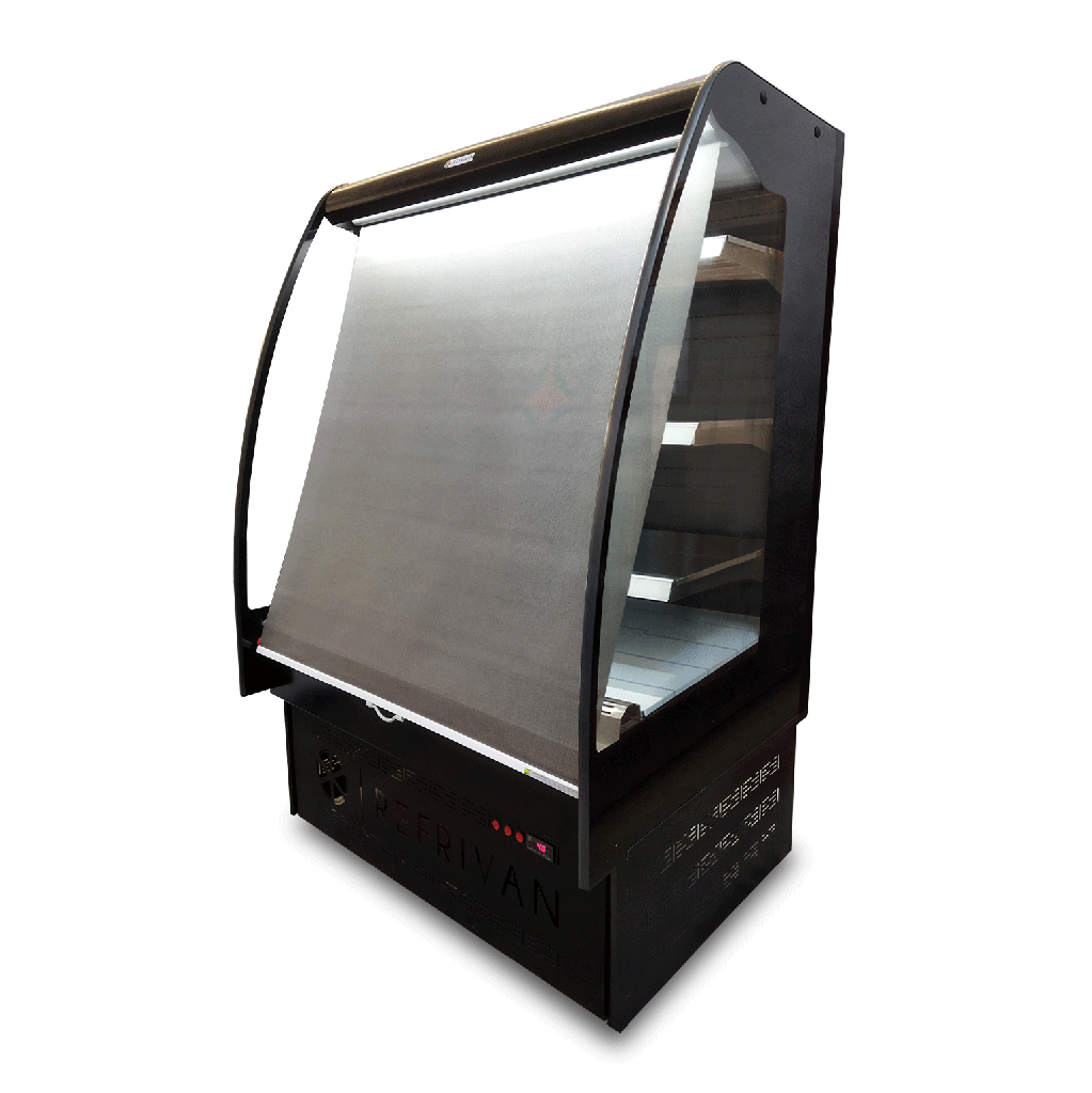 HELADERA GONDOLA 2,45 M - CON MOTOR INCORPORADO (2HP) - CORTINA ENRROLLABLE - DESCONGELAMIENTO ELECTRICO