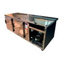HELADERA MOSTRADOR CIEGO/ BAJO MESADA 2.00M - ACERO INOXIDABLE - (2 PUERTAS+CUBRE) (1/2HP)