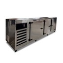 HELADERA MOSTRADOR CIEGO CERVEZA 6 BARRILES CERVEZA 2.00MX1MX1.10M C/COMBISTATO - ACERO INOXIDABLE - (2 PUERTAS+CUBRE) (1/2HP)