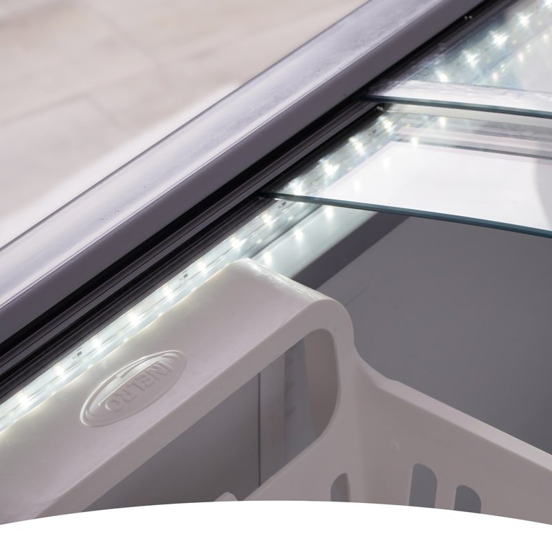 INELRO FREEZER FH 270 VIDRIO CURVO  900X925X630