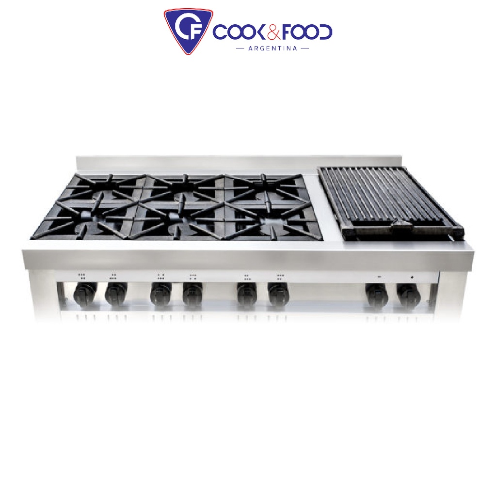 COCINA CFHH 140 6 HORNALLAS + PLANCHA BIFERA CORBELLI