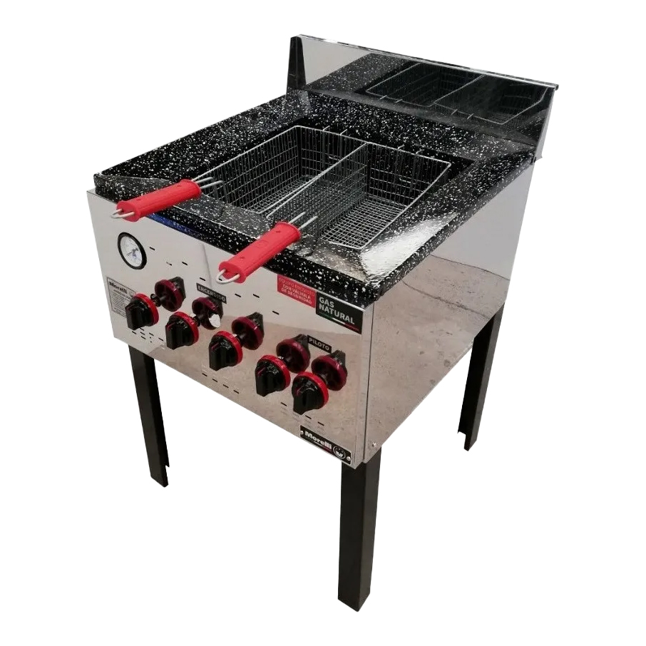 FREIDORA STANDARD F35 (35L) - 2 CANASTO - EXTERIOR ACERO - QUEMADORES INDIVIDUALES
