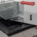 FREIDORA POTENCIADA F15 (15L) - 1 CANASTO - VALVULA DE SEGURIDAD - VALVULA DE ALTA RECUPERACION - EXTERIOR ACERO - QUEMADORES INDIVIDUALES