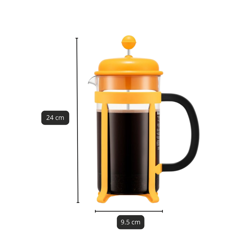 CAFETERA FASHION COOK BODUM JAVA - 8 POCILLOS - AMARILLO