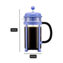 CAFETERA FASHION COOK BODUM JAVA - 8 POCILLOS - AZUL FRANCIA