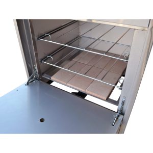 MARALDI COCINA 60 4 PTA ACERO INOX, ,HORNO ACERO INOX C/ LADRILLO REFRACT