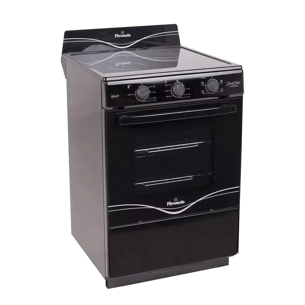 COCINA ELECTRICA 8637E NEGRA ANAFE VITRO 10 NIVELES HORNO A CONVECCION