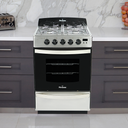 COCINA A GAS 5558 ACERO INOX  56CM VAL/SEG ENCENDIDO ELECTRICO Y LUZ HORNALLAS Y HORNO EASY CLEAN CAJON PARRILLA REBATIBLE