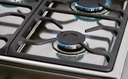 COCINA A GAS 5558 ACERO INOX  56CM VAL/SEG ENCENDIDO ELECTRICO Y LUZ HORNALLAS Y HORNO EASY CLEAN CAJON PARRILLA REBATIBLE