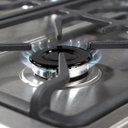 COCINA A GAS 5558 ACERO INOX  56CM VAL/SEG ENCENDIDO ELECTRICO Y LUZ HORNALLAS Y HORNO EASY CLEAN CAJON PARRILLA REBATIBLE