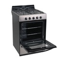 COCINA A GAS 5518F ACERO/INOX 56CM VAL/SEG HORNALLAS Y HORNO EASY CLEAN CAJON PARRILLA REBATIBLE
