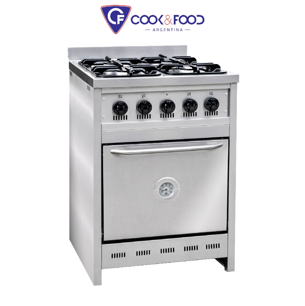 COCINA 60CM - PUERTA CIEGA - REJA FUNDICION ENLOZADA CORBELLI
