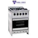 COCINA 55CM - PUERTA VIDRIO - REJA FUNDICION ENLOZADA CORBELLI