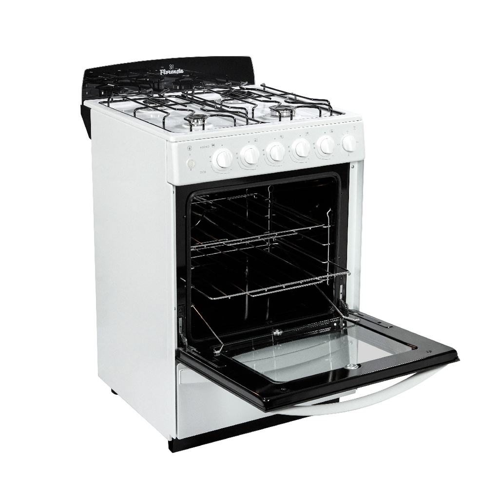 COCINA A GAS 5536 BLANCA 56CM VAL/SEG HORNALLAS Y HORNO EASY CLEAN CAJON PARRILLA DESLIZABLE