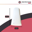 CAMPANA ISLA SELENE ESMALTADA MICROTEXTURADO (BLANCO) C/LUZ FILT/LAVABLE MOTOR TURBO 3V 47CM DIAM