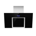 CAMPANA ISLA ESPEJO 90 VIDRIO CRISTAL NEGRO - ACERO INOXIDABLE - 3 VELOCIDADES - CON MOTOR