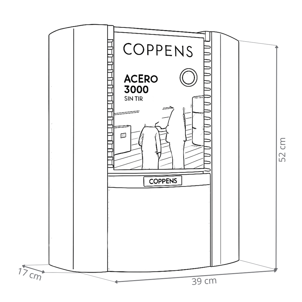 CALEFACTOR COPPENS PELTRE ACERO 3000 - SIN TIRAJE
