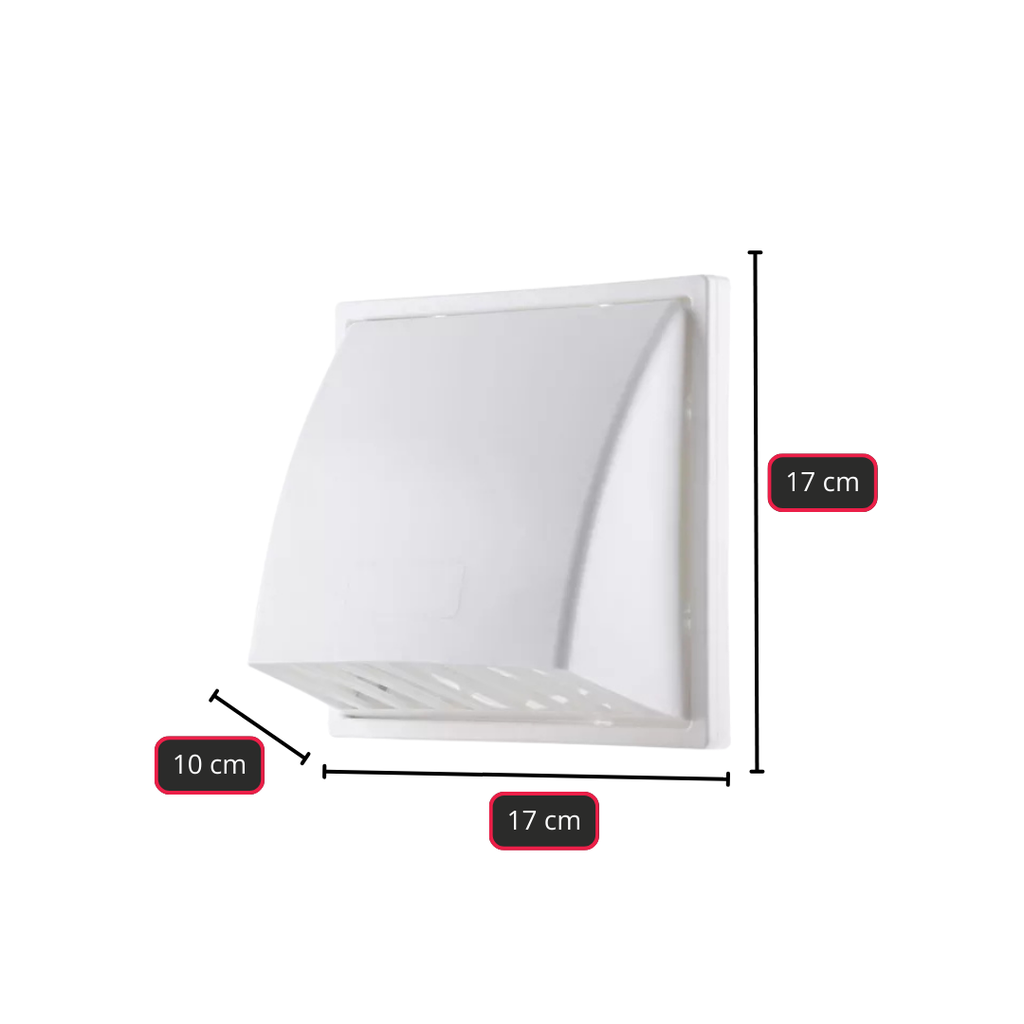 REJILLA VENTILACION CUADRADA BLANCA 4/5/6 PULG PARA EXTRATORES