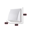 REJILLA VENTILACION CUADRADA BLANCA 4/5/6 PULG PARA EXTRATORES