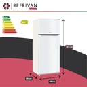HELADERA 2 FRIOS 2 PUERTAS 1610 164X66X68.2  322LT BLANCA EFIC ENERG A+