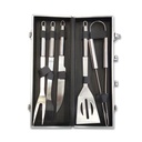 SET DE PARRILLA EN CAJA DE ALUMINIO 5 PIEZAS COLOR