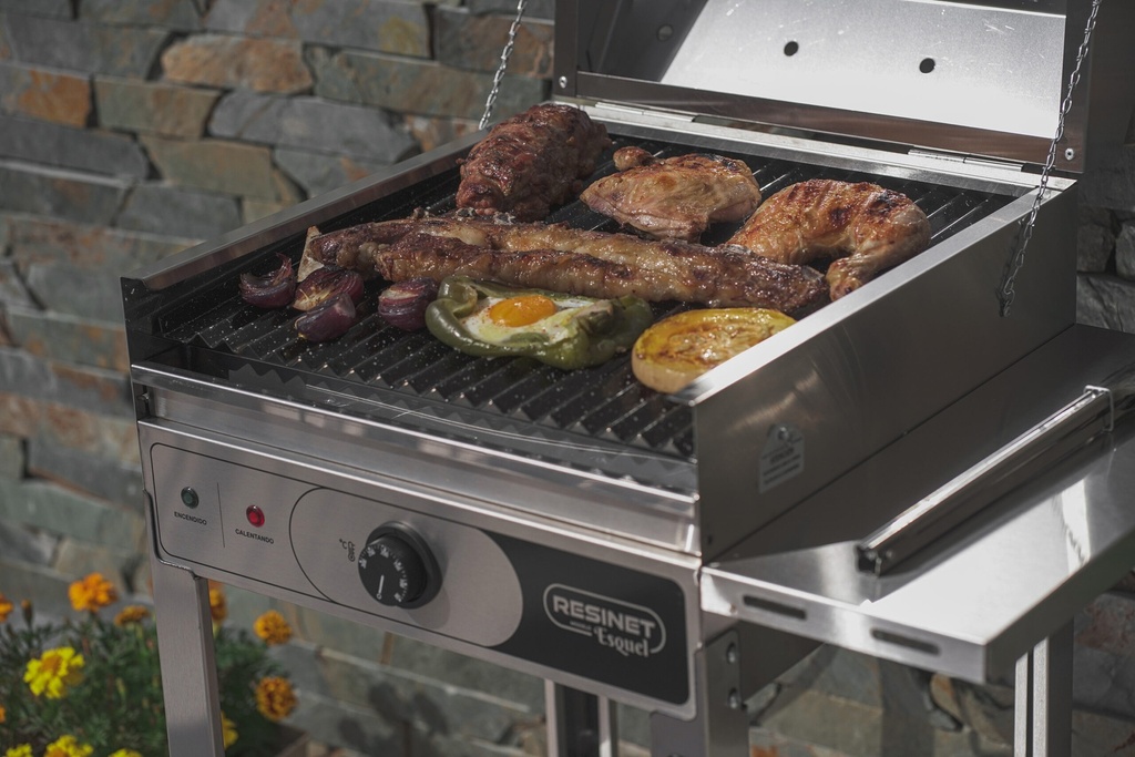 PARRILLA ELÉCTRICA ACERO CON BASE