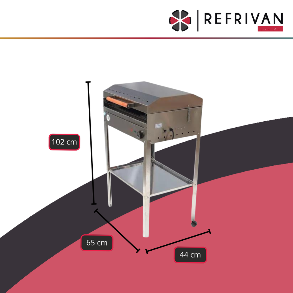 PARRILLA ELÉCTRICA ACERO CON BASE