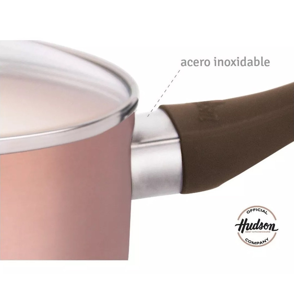 CACEROLA HUDSON COBRE CERAMICA Nº18 CON MANGO