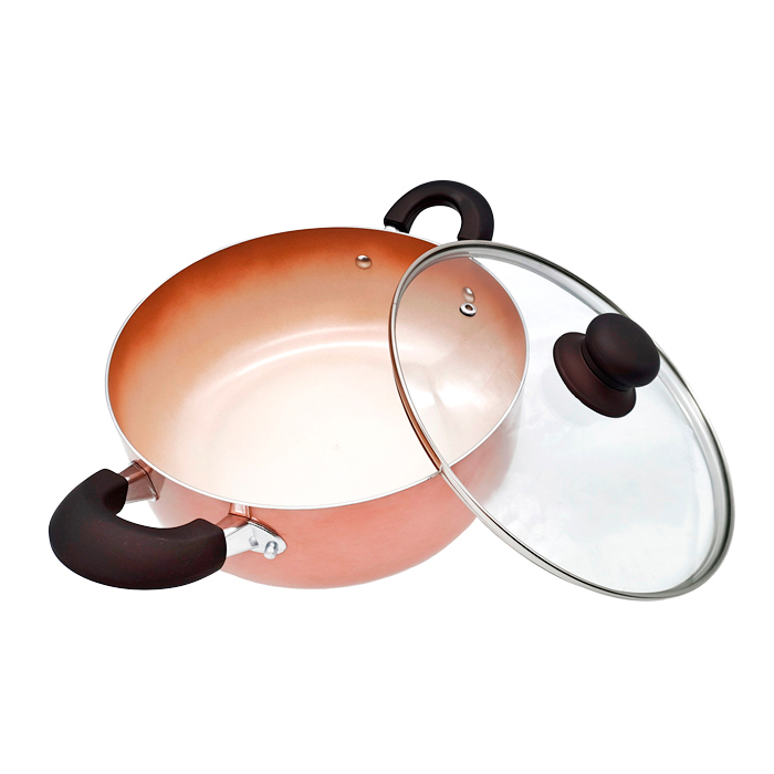 CACEROLA HUDSON COBRE CERAMICA Nº20 CON ASAS