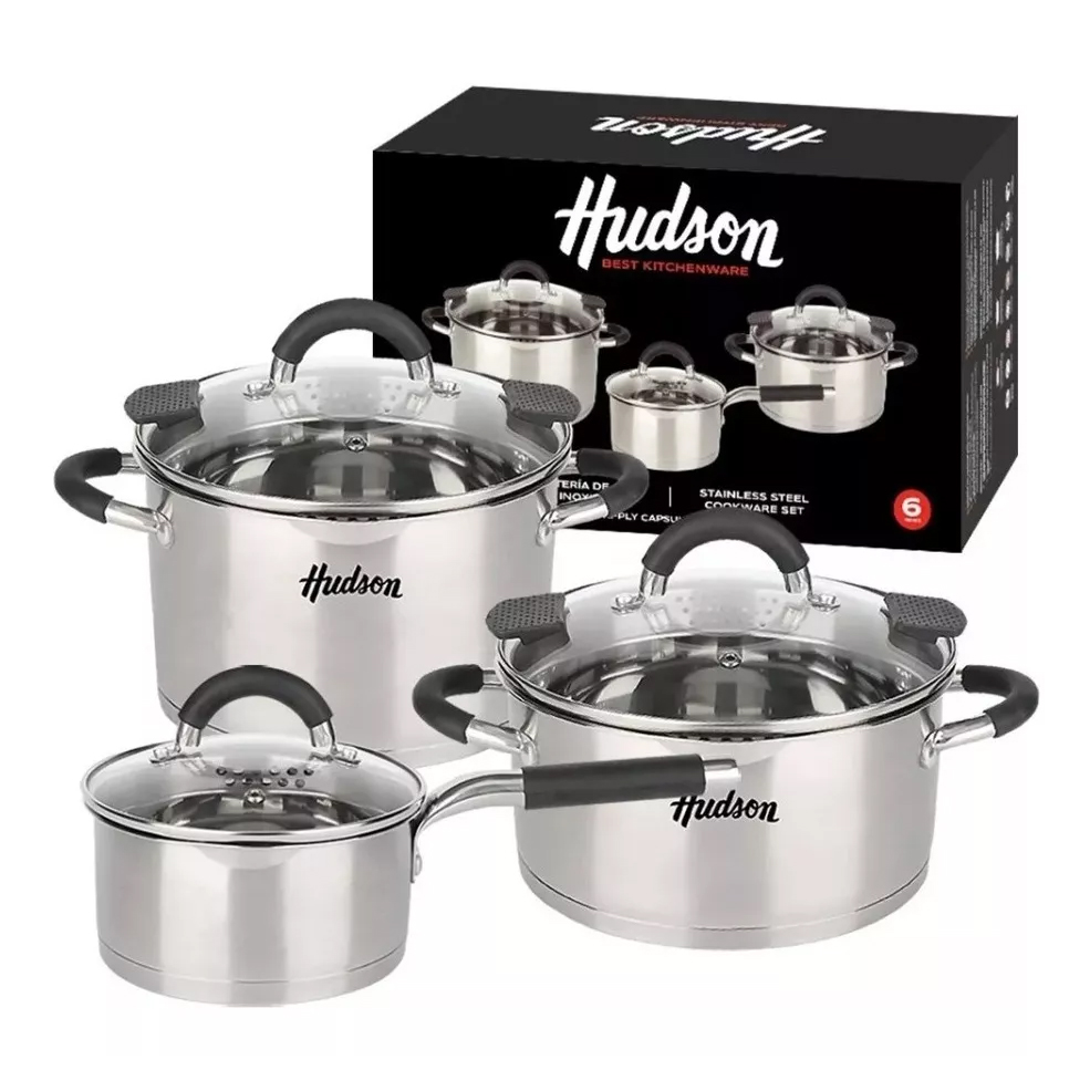 BATERIA HUDSON ACERO 6 PZ BLACK