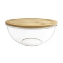 SET X 3 BOWLS SAKURA DE VIDRIO CON BAMBOO S-M-L COLOR