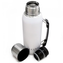 TERMO SAKURA CLASICO DE ACERO INOXIDABLE 1 LT. BLANCO COLOR