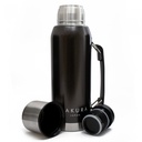TERMO SAKURA CLASICO DE ACERO INOXIDABLE 1 LT. NEGRO COLOR